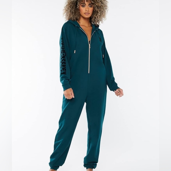 Savage X Fenty Forever Savage Showgirl Hooded Onesie Size Small - Picture 1 of 6